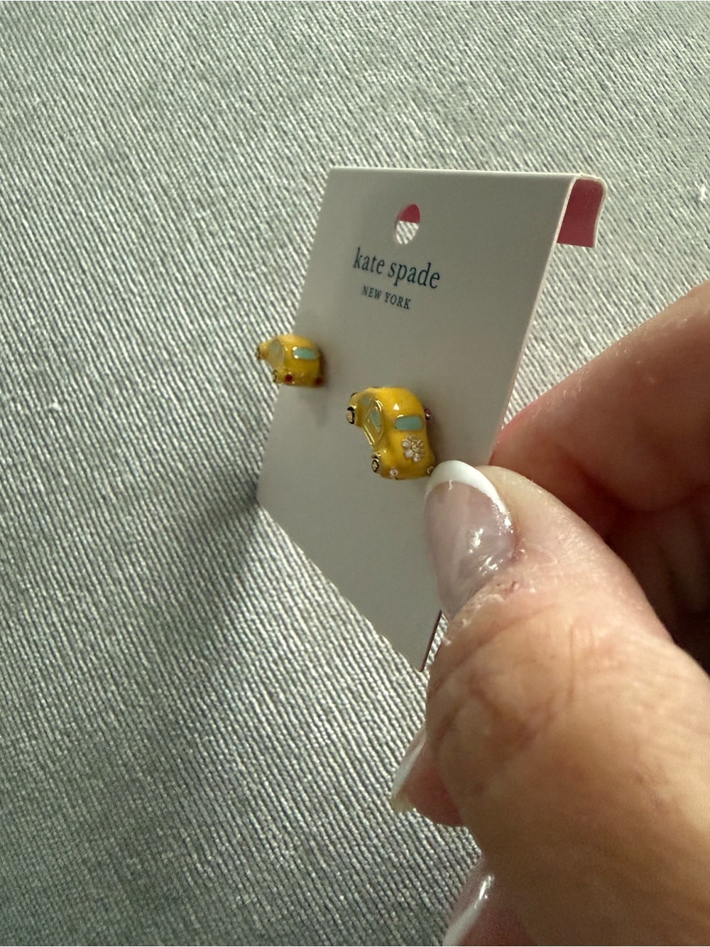 kate spadee New York Yellow Car Stud Earrings - Picture 5 of 5